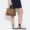 Coach X Peanuts Snoopy Dempsey 29 Classic Monogram Print Tote Bag Women Tote Brown CE862-IMT1O
