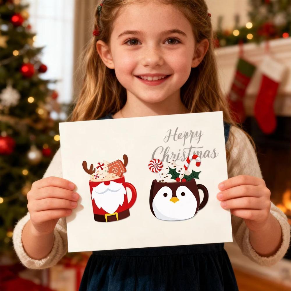 12 Styles Christmas Sticky Notes Self-Stick Refrigerator Sticky Notes Christmas Gift Giving