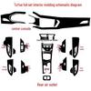 Volkswagen Tharu Gear Shift Console Carbon Fiber Decal for Interior Modification