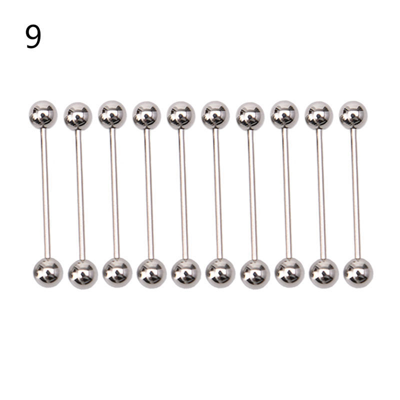 10 шт. нержавеющая сталь шарик язык пупок сосок штанга кольца стержни пирсинг тела