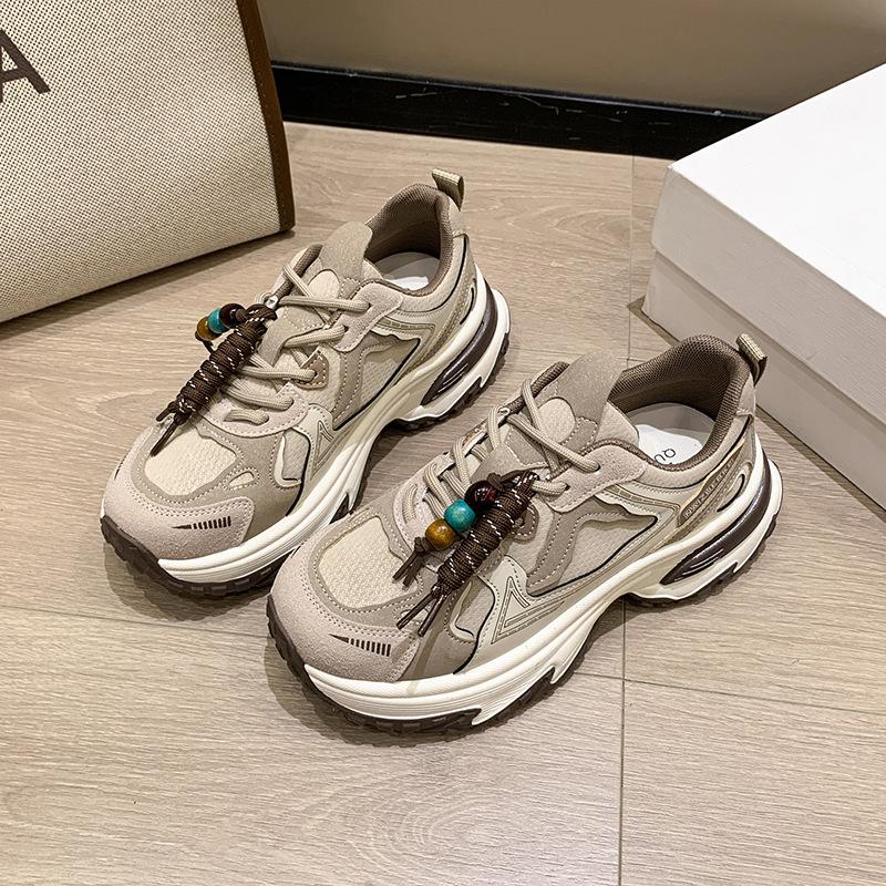 Кроссовки на толстой подошве, легкие, нескользящие, «папины кроссовки», новая коллекция осень 2025, женская обувь, детская популярная модель, мягкая подошва, не устают ноги, универсальные