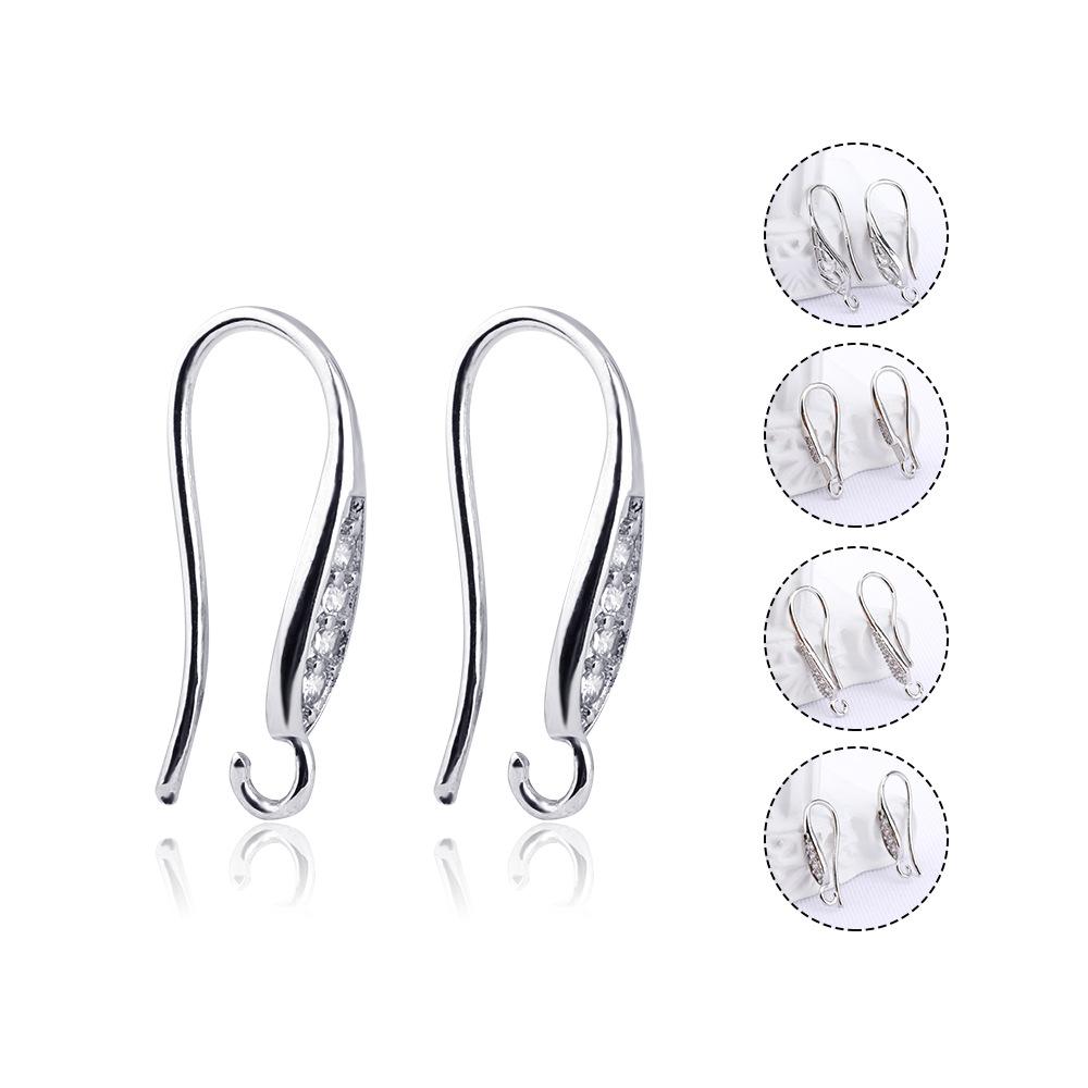 Minimalist Fashion Retention Ear Hook DIY Accessories With Zircon And Pearl Earrings For Women