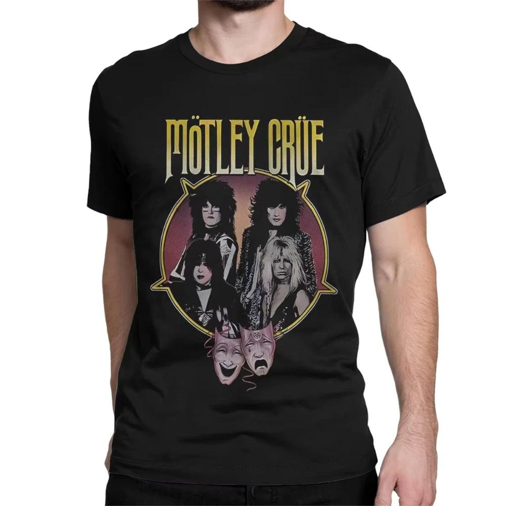 Men Women Motleys Girls Music Cotton T Shirt Crue Metal Band Cotton Clothes Leisure Short Sleeve Round Collar Tees Gift TShirts