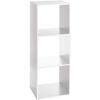 3-compartment Column Shelf Mix "Oak Effect" White Atmosphera