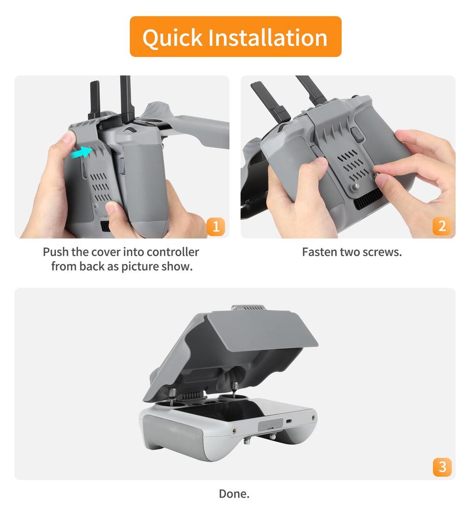 Sun Visor Cover for DJI Mavic 4 RC 2 Remote Control Sun Joystick Screen Protector for DJI Mavic 4 4 RC 2 Sunshade Drone Accessories 2-in-1 Pro, Hood,