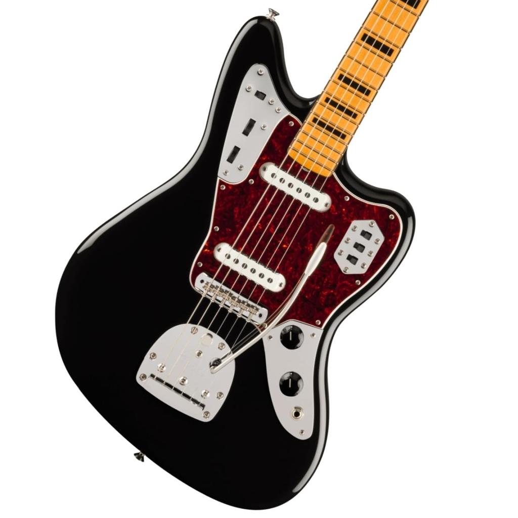 Fender Мексиканская электрогитара II Клен Черный с мягким чехлом Vintera® '70s Jaguar®, Накладка грифа,