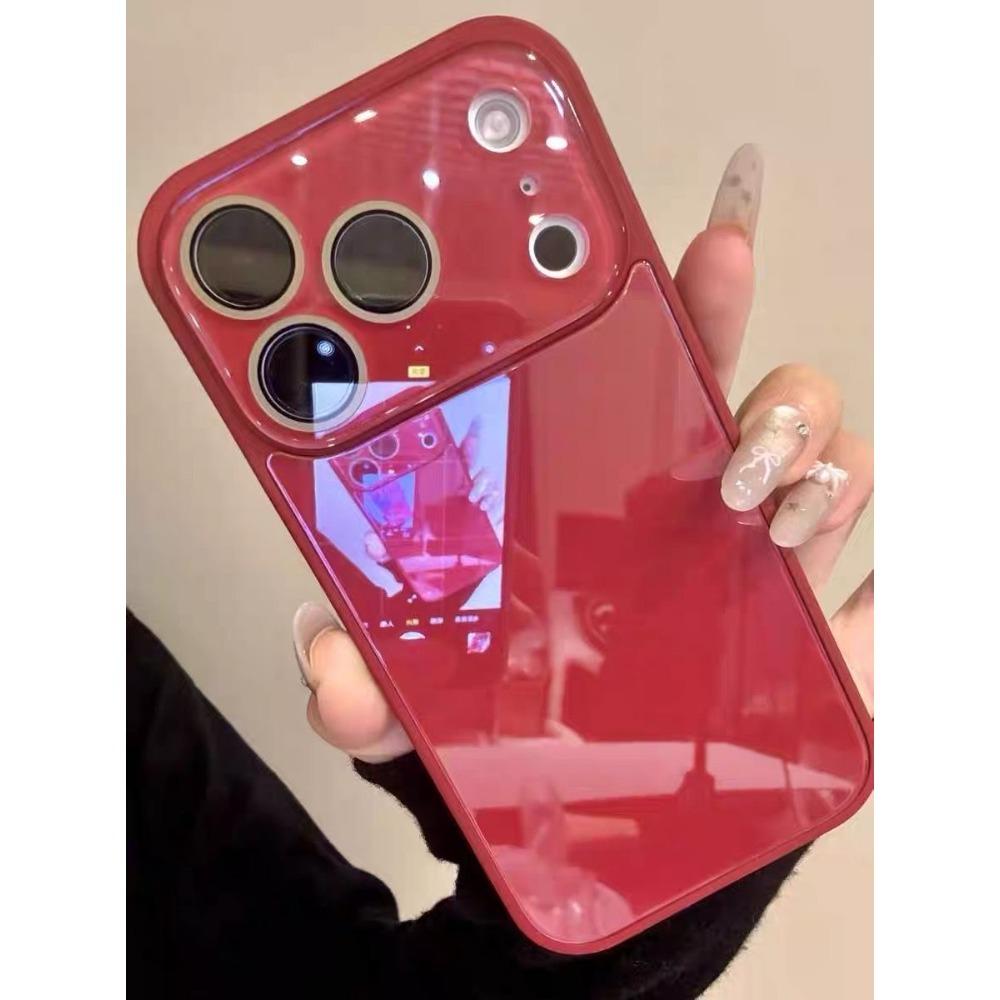 Роскошные глянцевые стеклянные чехлы для телефона для IPhone 17 12 13 14 15 16 11 Pro Max Ударопрочный защитный Электроplated Edge Cover Funda