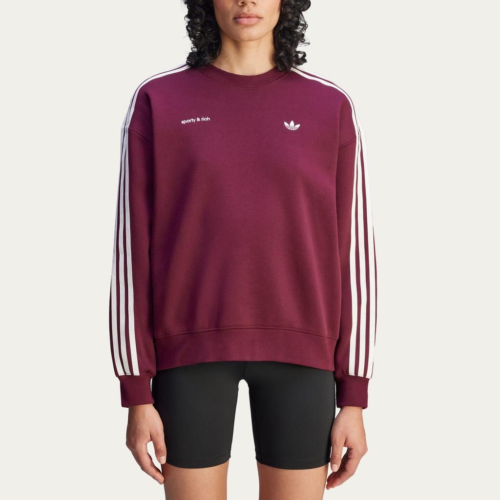 Adidas X Sporty & Rich Женская толстовка бордового цвета унисекс уличная одежда JN5321