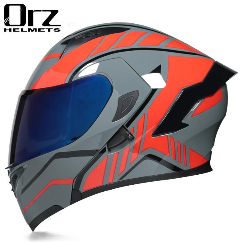 Full Face Motorcycle Helmet Men Women With Visor Flip-Up Design ABS Shell Winter Riding Gear In Multiple Colors