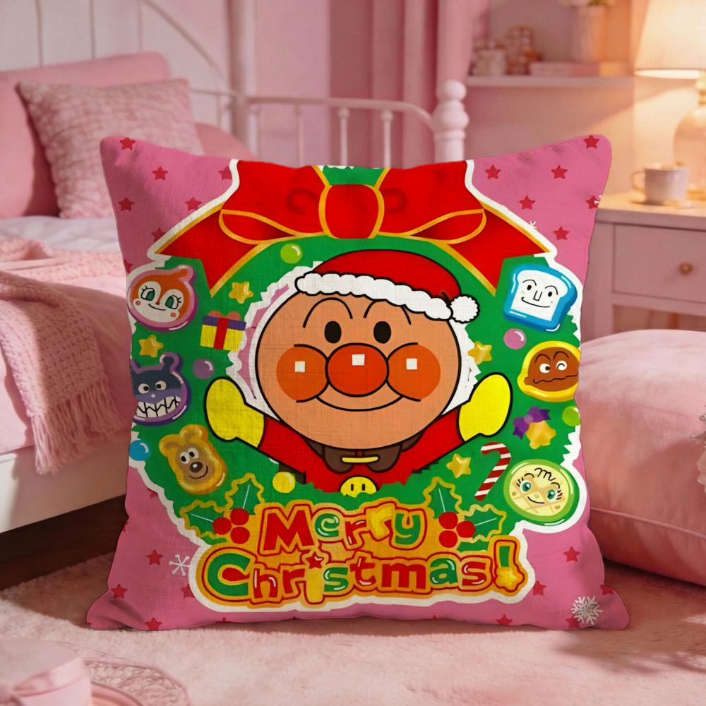 AAnpanmanS Cute Cartoon Cushion Cover Premium Comfort Reversible Pillow Cove Two In One Design For Any Room Car Interior