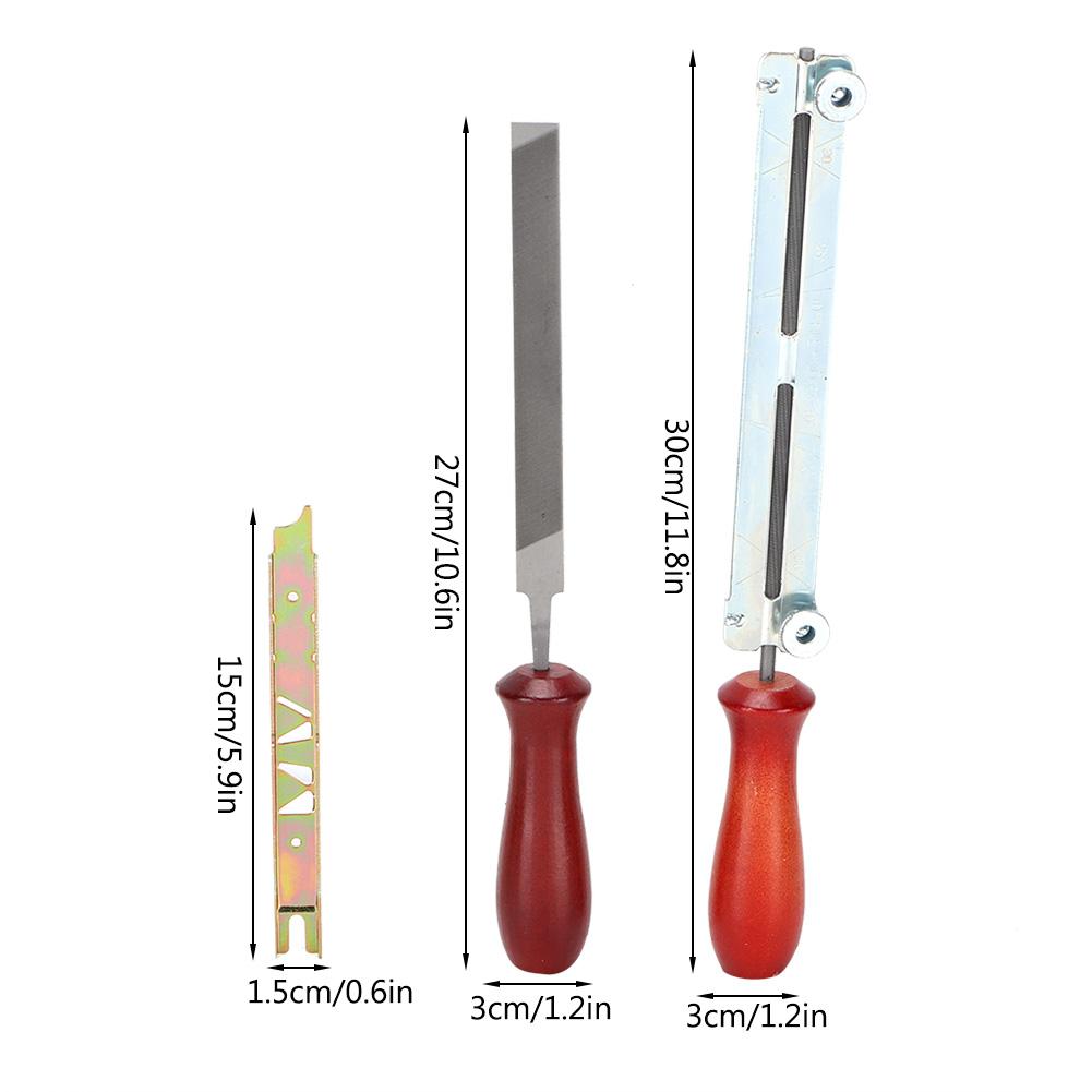 Chainsaw Sharpening File Filing Kit Guide Bar Chain Sharpen Depth Gauge Saw Files Hand Tool Set