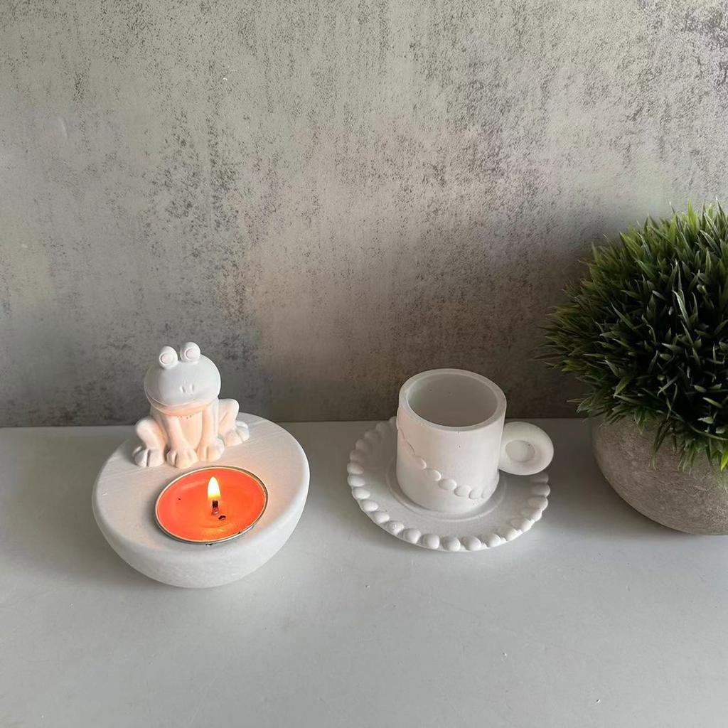 3D Candlestick Silicone Mold G Shaped Candle Stand Molds Candle Cup and Plate Mould Stylish Home Decorations Moulds