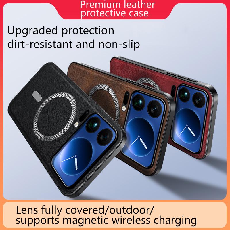 For Xiaomi 17 17 Pro 17 ProMax Leather Full-cover Magnetic Waterproof Shockproof Fingerprint Phone Case