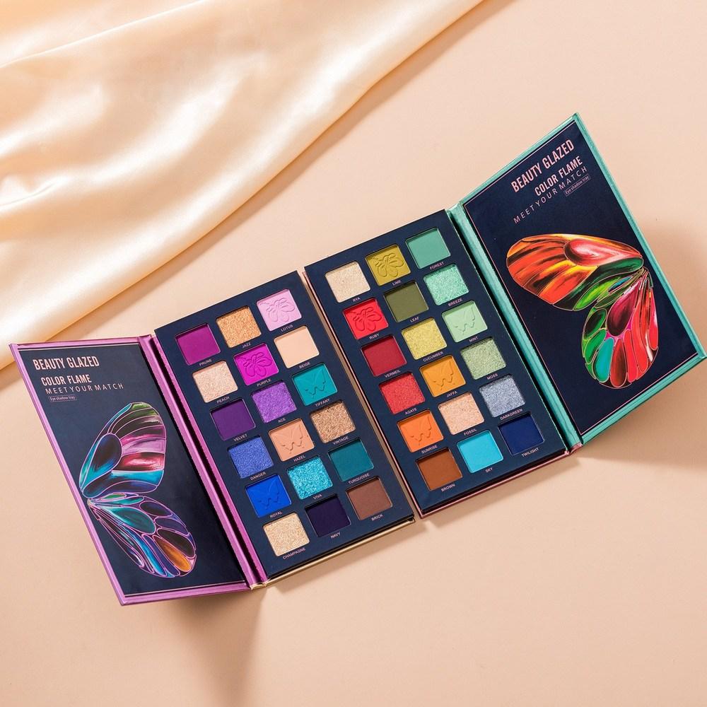 Палитра теней для век BEAUTY GLAZED в виде бабочек, 18 цветов, 1 шт., 02. Б111