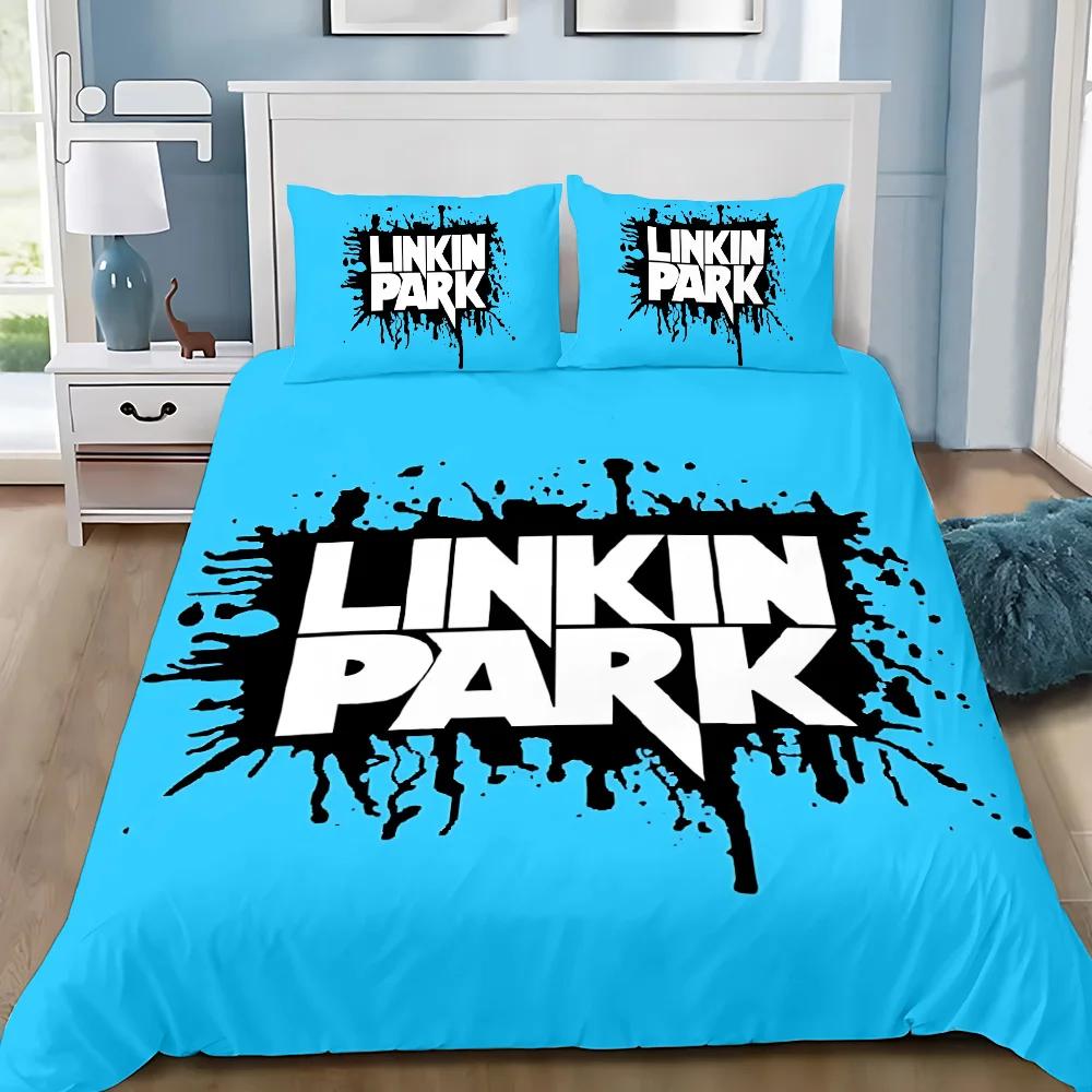 Duvet Cover Pillowcase Bedding Set Rock band Linkin P-Park Adult Boy Girl Bedroom Decoration Children Single Double Large Size