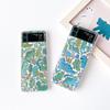 Для Samsung Galaxy Z Flip 4 3 Чехол с рисунком лесного динозавра Прозрачная противоударная жесткая задняя крышка для Samsung Z Flip4 Flip3 Чехол