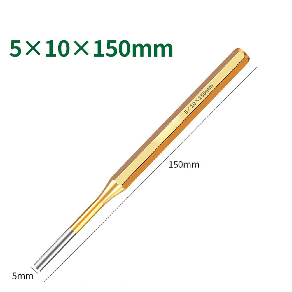 1pc Brass Punch 150mm Roll Pin Punch Tool Remover Heavy Duty Chisel Cone Punch For Machinery Maintenance 2/3/4/5/6/8/10mm