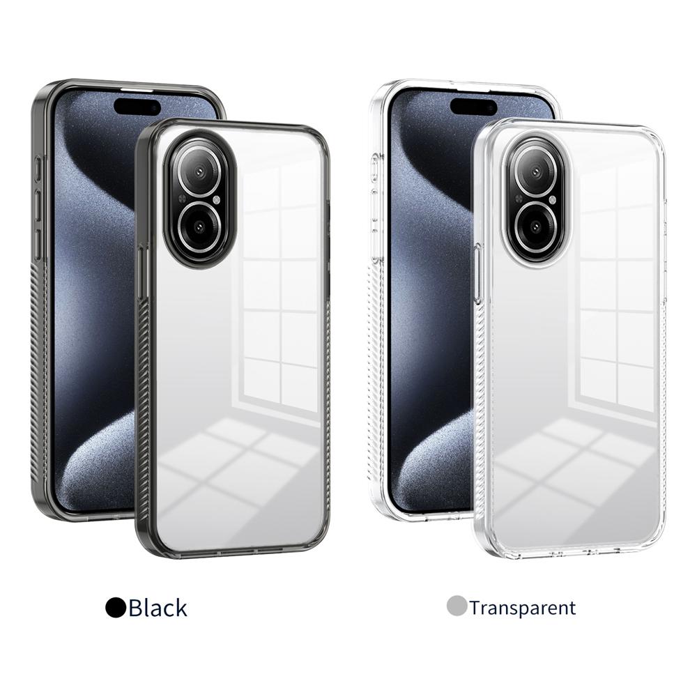 KEYSION Прозрачный чехол для Realme C67 4G Мягкий ТПУ+ПК Противоскользящий HD Прозрачный Ударопрочный Задняя крышка телефона для OPPO Realme C67