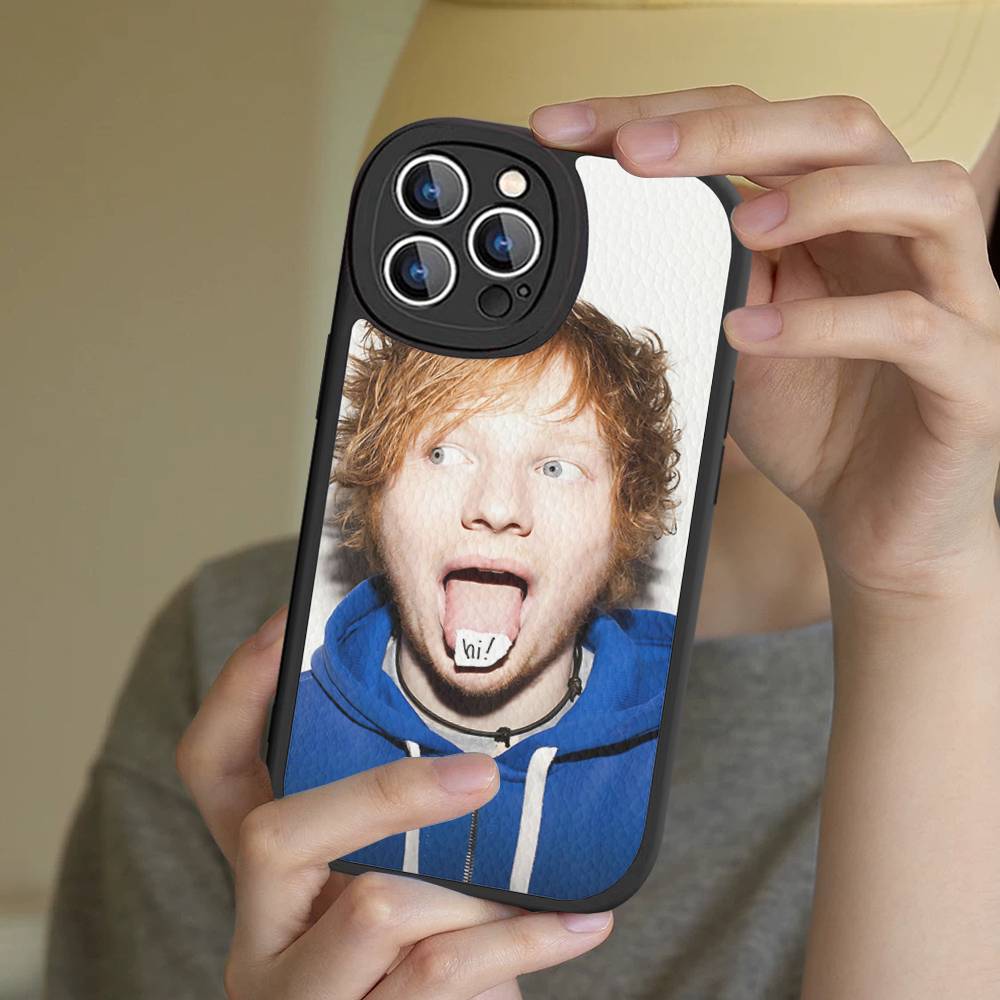 Кожаный чехол для телефона E-Ed Sheeran для iPhone 16 16e 15 14 13 12 11 Pro Max Plus Mini
