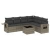 VidaXL Salon de Jardin avec Coussins 7 pcs, Canapés de Terrasse, Ensemble de Meubles de Patio, Mobilier d'Extérieur, Gris 3220219
