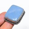 Natural Angelite Stone Gemstone Handmade 925 Sterling Silver Ring Size 9.5 U9L18