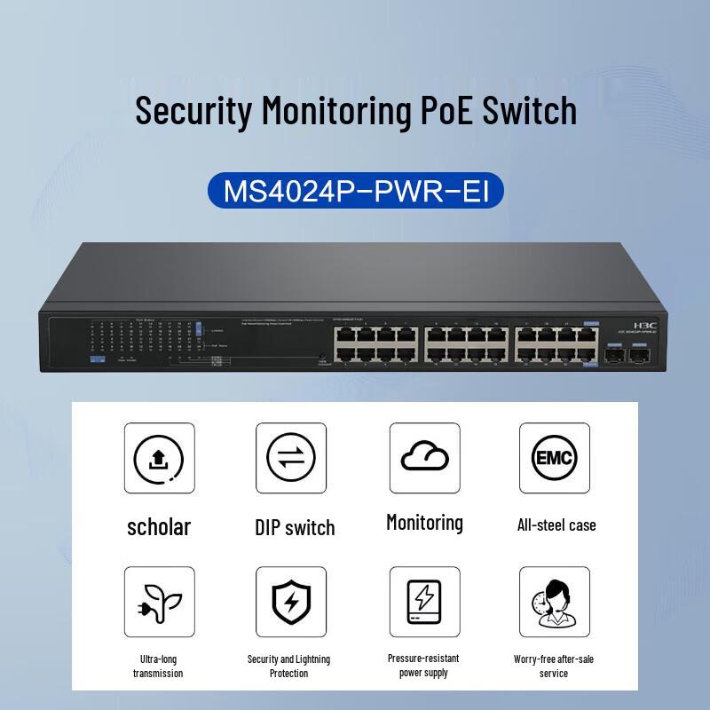 H3C 24-Port Gigabit Unmanaged PoE Switch