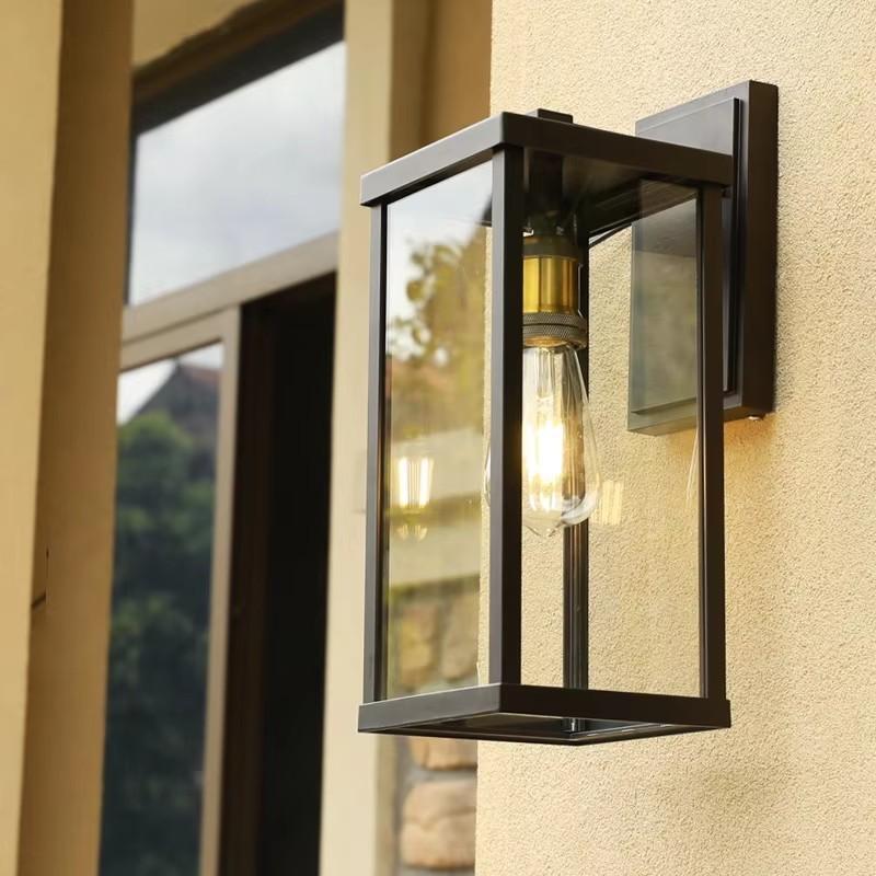 IP65 Waterproof 3500K Warm White LED Wall Sconce with Glass Diffuser Aluminum Alloy Construction for Garden & Street Outdoor Use