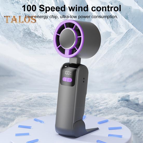 Вентилятор охлаждения Цифровой дисплей 100 скоростей Мощный воздушный поток Низкий уровень шума USB-зарядка Маленький портативный вентилятор Воздушный охладитель