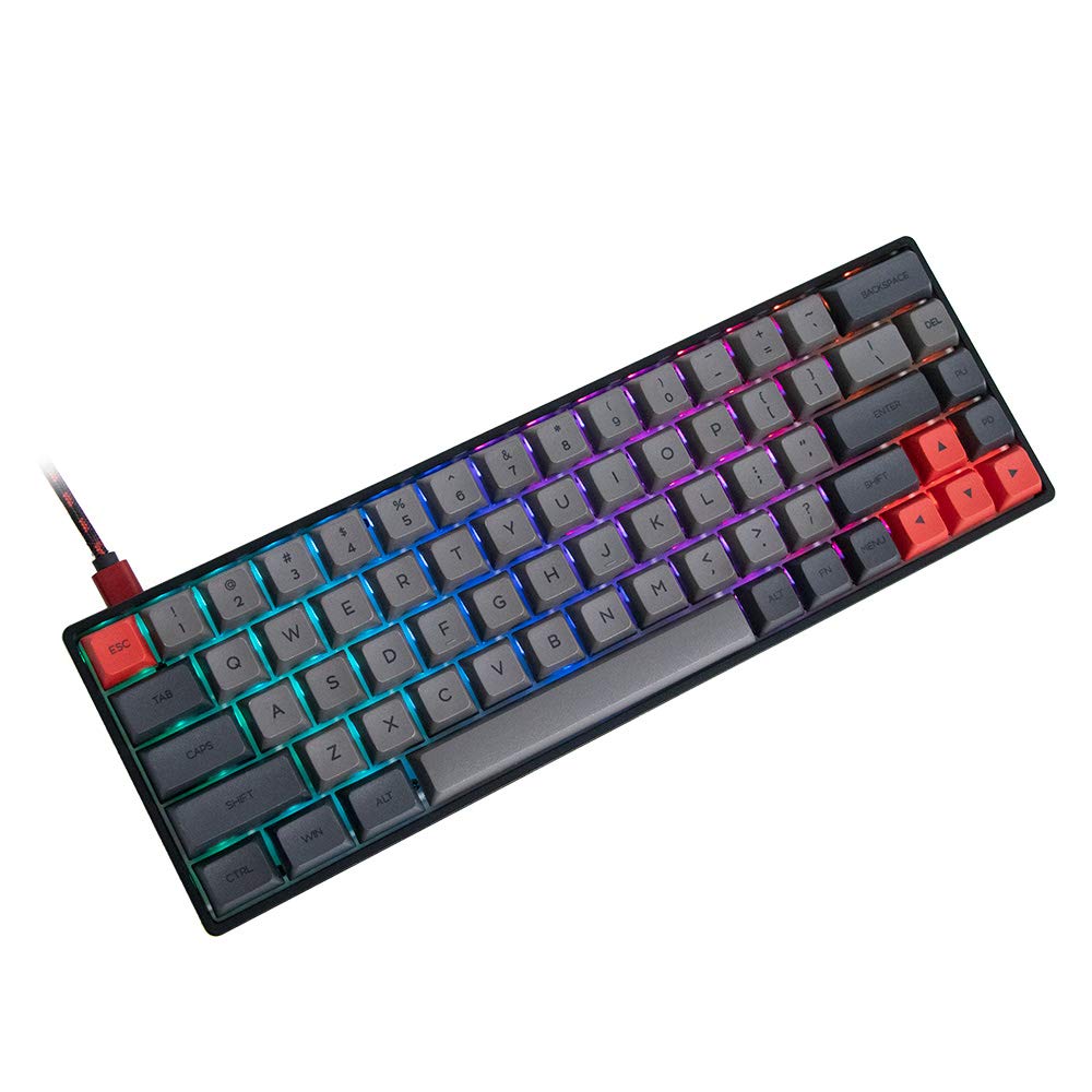 Механическая клавиатура EPOMAKER GK68X с 68 клавишами и горячей заменой RGB, с модулем разделенного пробела, колпачки клавиш PBT GSA с подложкой под краситель, 3Fn, программируемые макросы для коричневого и серого цветов