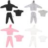 Detailed 3Pieces Outfit For 1/12 Action Figure Soldier with Hooded Top Pants And Tees for Figure Doll Display Dressingup