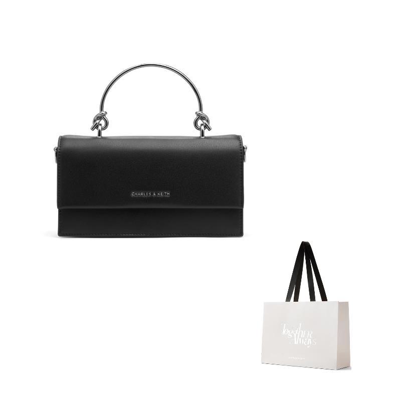 CHARLES&KEITH PU, Смешанная ткань Сумка через плечо Маленькая Женская Разноцветная CK6-10840559-A