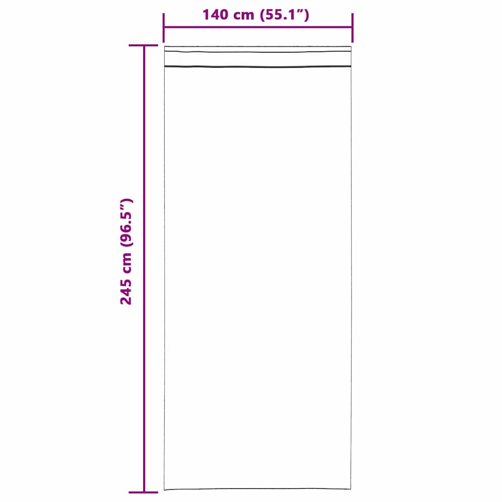 Voile Curtain 2 pcs Light Grey 245 x 140 cm Polyester