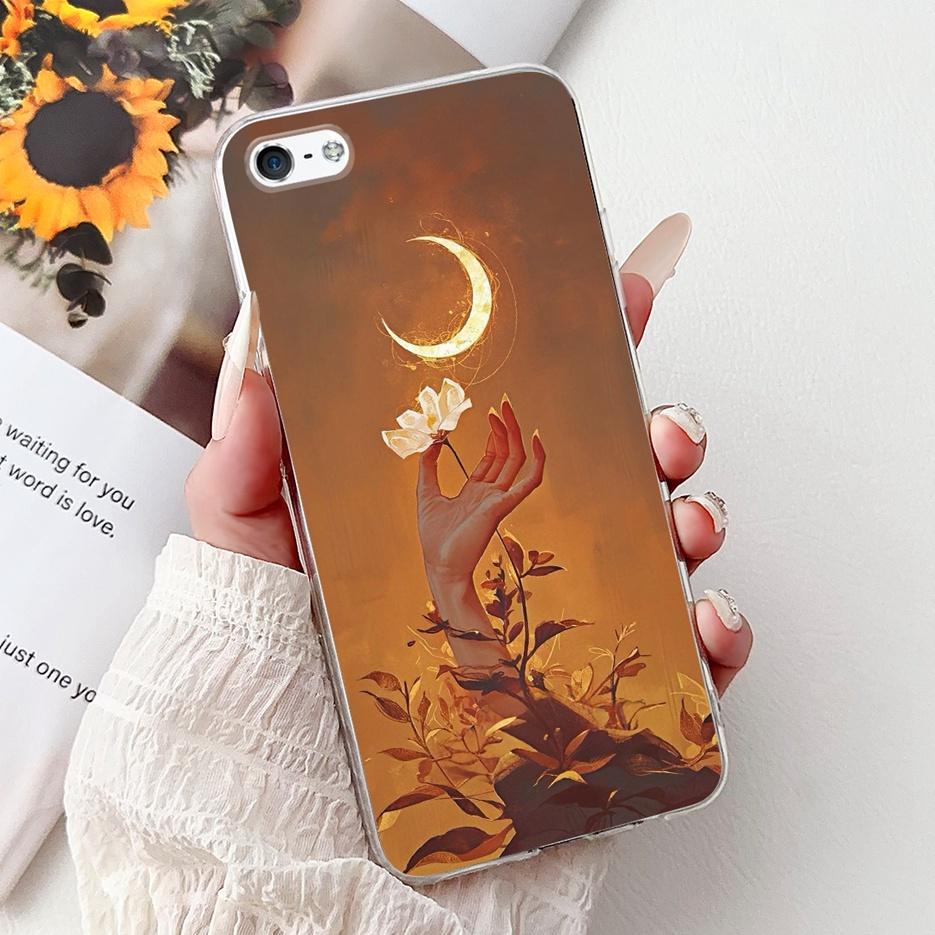 Для Apple iPhone 5 5S Чехол iPhoneSE Роскошный Чехол с Рисунком Цветов Мягкий Силиконовый Чехол для Телефона Для iPhone SE 2020 2022 iPhone5 Fundas