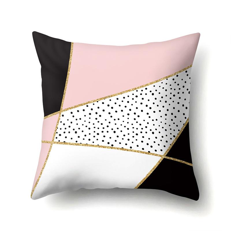 Ins Style Abstract Creative Polyester Pillow Case Car Decoration Home Printed Bedside Cushion Cover Pillow Case