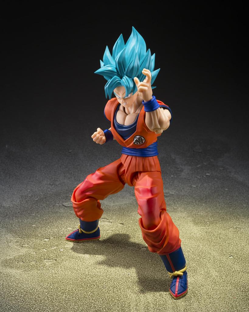 TAMASHII NATIONS Dragon Ball Super Saiyan God Son Goku Azure Power Beyond Limits 145mm PVC ABS Painted Action Figure Anime Collectible