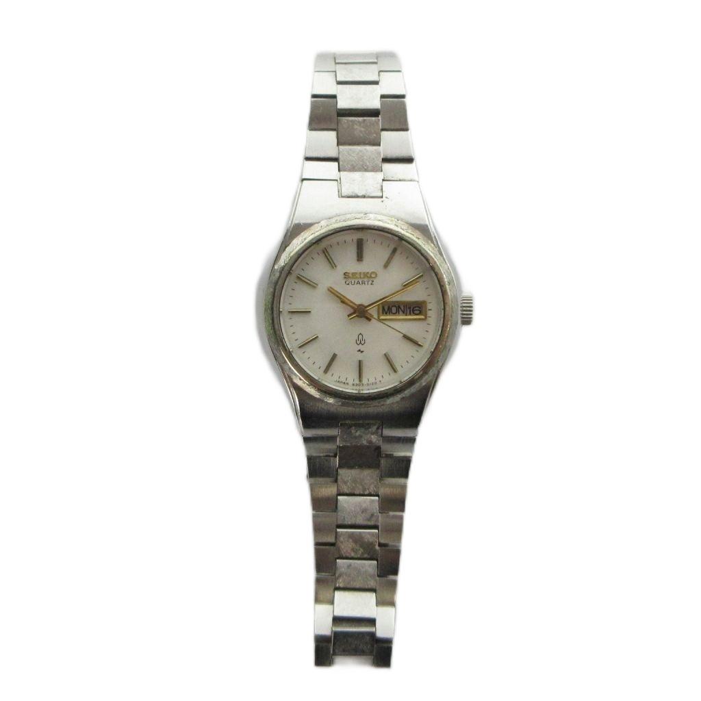 SEIKO Кварцевые часы серебристого цвета 4303-0050 Календарь, Логотип, GY11/ MQ Женские