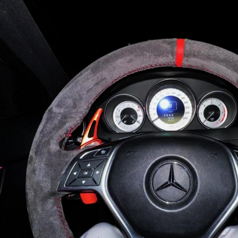 Car Steering Wheel Braid Cover Non-Slip And Soft 100% Fit For Mercedes-Benz AMG GLA45 2015 Car Products Steering Wrap