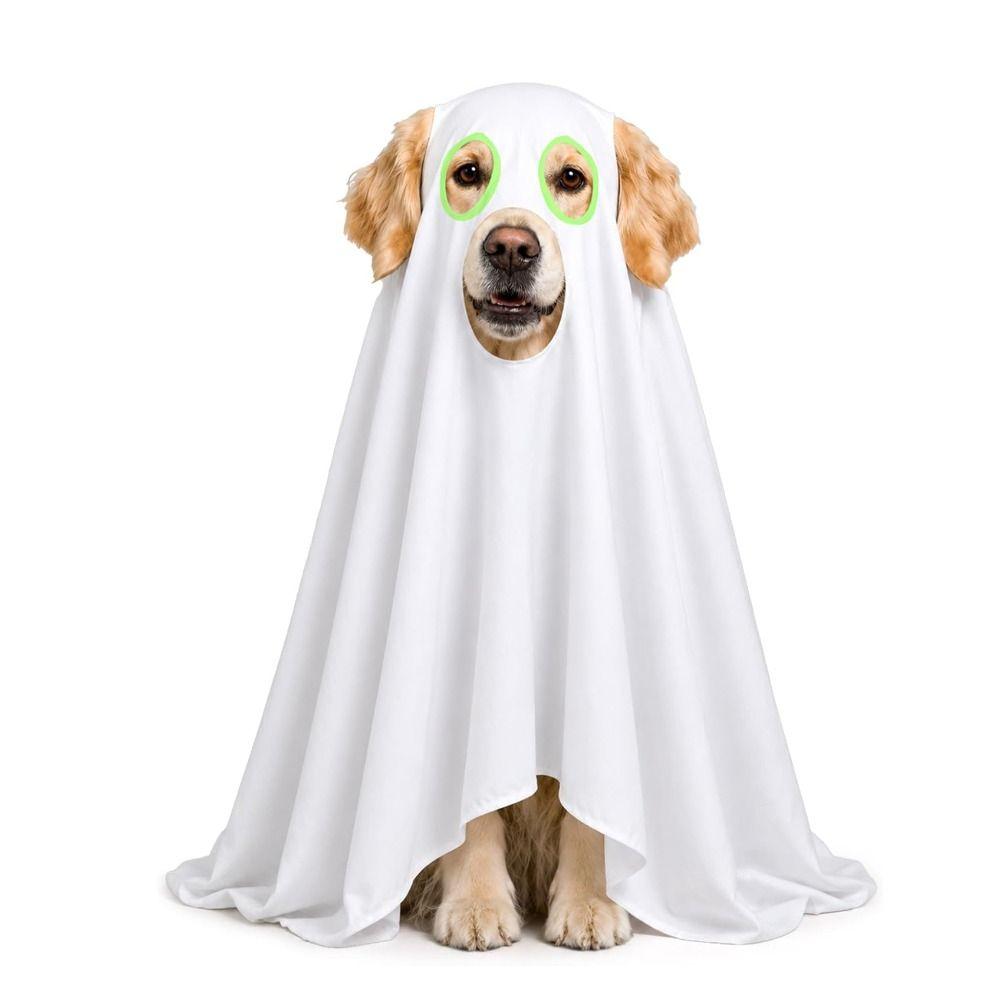 Glow Eyes Pet Costume Outfit Breathable Fabric Funny Pet Apparel Halloween Party