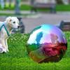 Iridescent Gazing Ball 7.9" Stainless Steel Polished Hollow Balls 360° Mirror Rainbow Reflective Globe for Garden Pool Patio Lawn