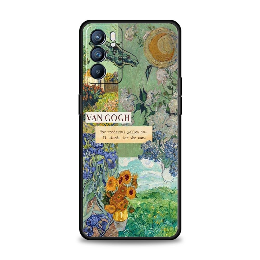 Чехол для телефона «Звездная ночь» в стиле Ван Гога для Oppo Reno8 Reno7 Reno6 Pro A54 5G Find X6 X5 A53 A52 A9 A15 A95 A17 A16 A74 A57 A31