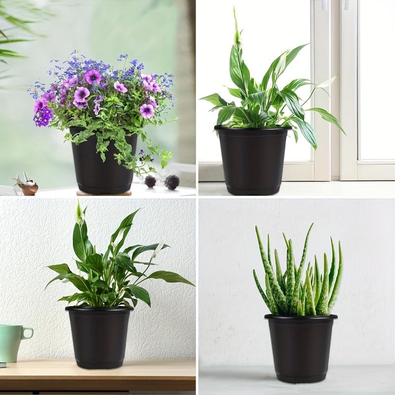 plastic seedling pot with drainage holes, lightweight and portable for indoor and outdoor flower and vegetable planting - Durable,