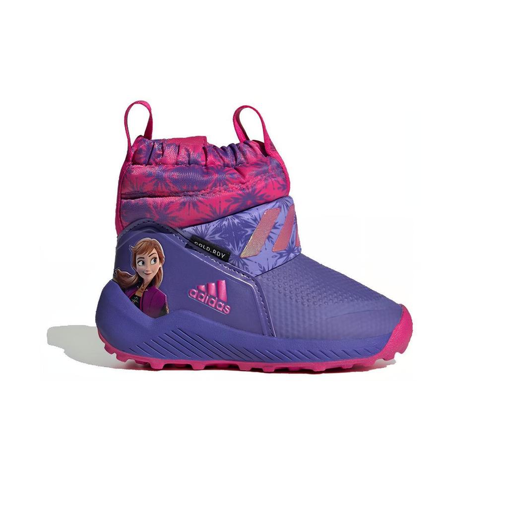 Детская обувь Disney x Adidas, водонепроницаемая и теплая, высокие, для малышей, фиолетово-розовая, для младенцев и малышей, FV4270