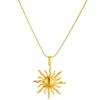 Stainless Steel Golden  Sun Pendant Necklace For Women Girl 2025  Concise Solar Neck Chain Jewelry Gift