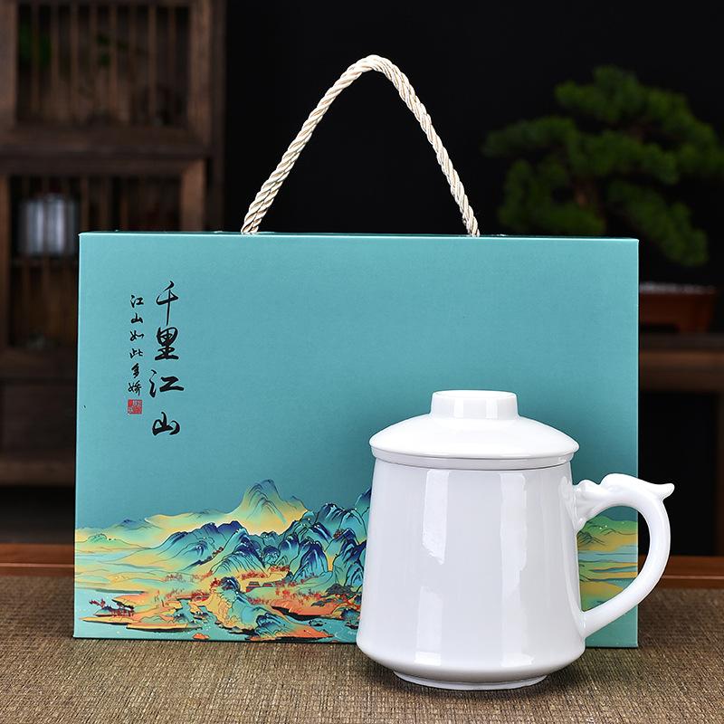 Керамическая чашка для чая, деловой партнер, подарок для руки, офисная чашка для воды, три чашки, подарок на открытие, чашка, банка, подарочная коробка, China-Chic