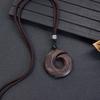 Natural Ebony Hand-carved Necklace Female Long Retro Literary Pixiu Sweater Chain Versatile Accessories