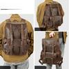 Многофункциональный мужской рюкзак для путешествий из натуральной кожи в стиле ретро