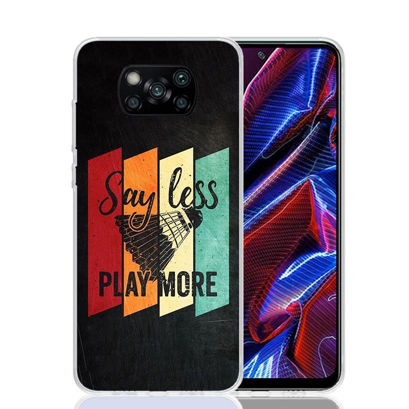 Спортивный чехол для телефона с бадминтоном для Xiaomi Poco X7 X6 X5 Pro F7 Ultra Redmi 15C 15 13 13C 12 12C 10 10A 10C 9 9A 9C 9T Чехол Poco X7