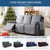 3 Seat Non-Slip Recliner Chair Cover Sofa Slipcover Reversible Pet Cover Protector Couch Cover
