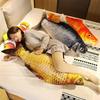 Simulated Fun Fish Plush Doll Soft Bodied Animal Carp Pillows Creative Sleep Cushion Christmas Gifts for Children and Girls Party Themed Decoration