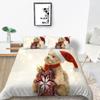 Полиэстер 3D Цифровая Печать Пододеяльник Наволочка Три Предмета Рождественский Подарок